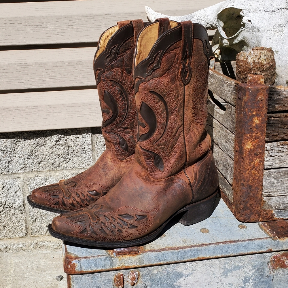 J B Dillon Goat Leather Cowboy Boots